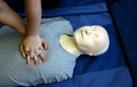 First-aid on a dummy