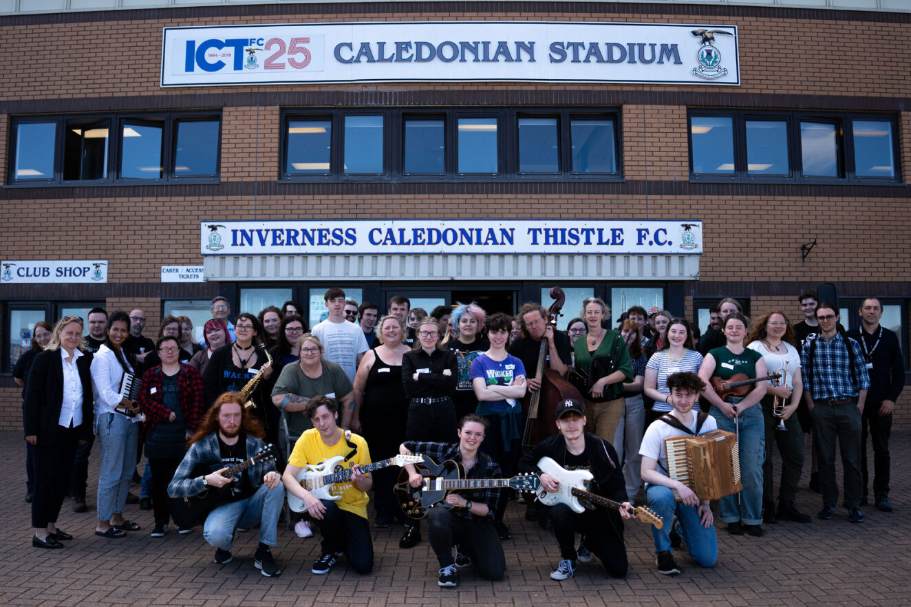 UHI students gather at Caledonian Stadium for creative residency