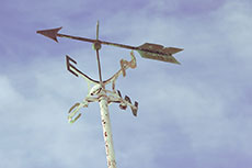 A weathervane.